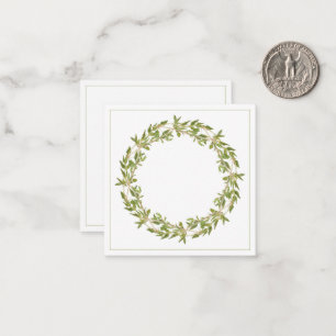 Correspondance Carte de note plat Carré de 2,5 pouces THYME WREAT