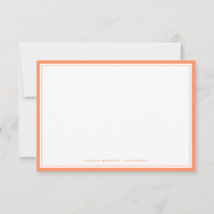 Correspondance Carte de note plat de corail