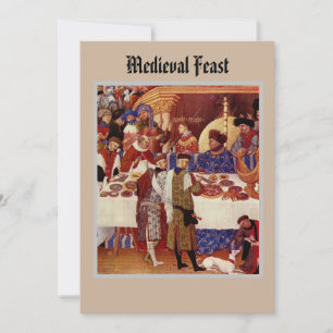 Correspondance Carte de note plat de la fête médiévale