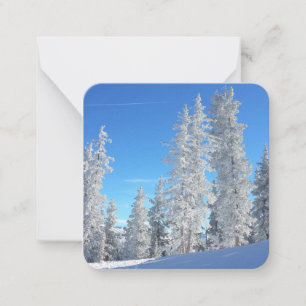 Correspondance Carte de note plat des arbres d'hiver
