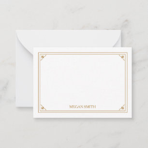 Correspondance Carte de note plat personnalisée à la bordure stan