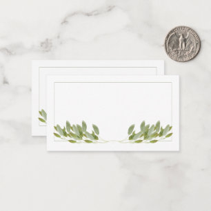 Correspondance Carte de note plate SAGE 3,5x2 / horizontale