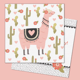 Correspondance Carte de note pour enfants Llama Valentine