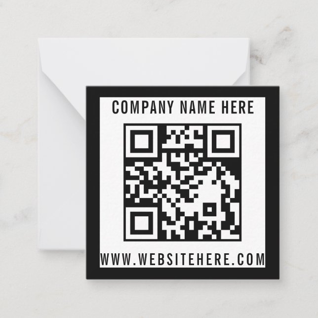 Correspondance Carte de note professionnelle à QR code modifiable (Devant)