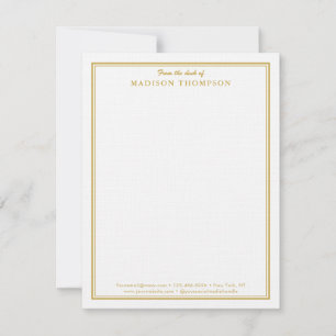 Correspondance Carte de note professionnelle Gold