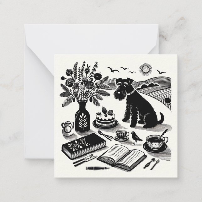 Correspondance Carte de note Schnauzer Small (Devant)