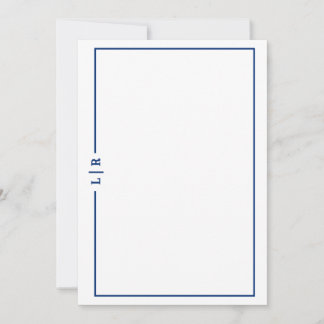 Correspondance Carte de note simple monogramme #1 à plat