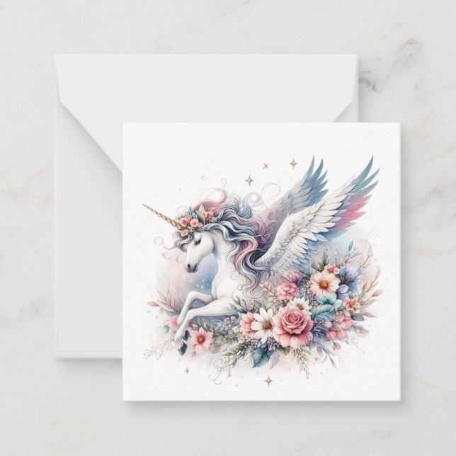 Correspondance Carte de note Unicorn (Devant)