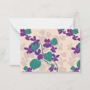 Correspondance Carte de note Wild Spring Violets