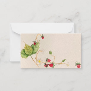 Correspondance carte de notes de fraise sauvage