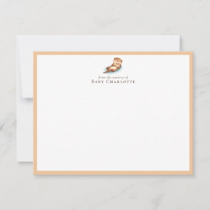 Correspondance Carte de notes de la nurserie Maman & Bébé Loutre