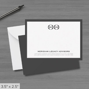 Correspondance Carte de notes professionnelles gris avec logo
