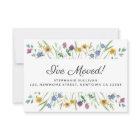 Carte de notification de déménagement florale I've