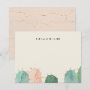 Correspondance Carte de papier à lettres rose cactus tendance