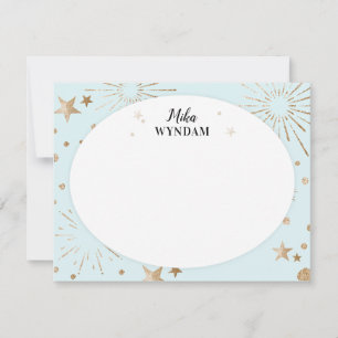 Correspondance Carte de Parties scintillant Sky Blue Stars et Fir