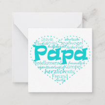 Carte de père bleu clair