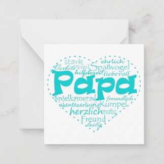 Correspondance Carte de père bleu clair