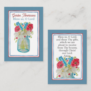 Correspondance Carte de prière Jardin Americana Bénissez-nous Sei