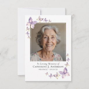 Correspondance Carte de prière   Lilac Butterflies Photo