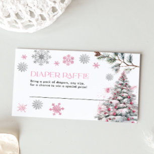 Correspondance Carte de rabat rose Pink Winter Wonderland