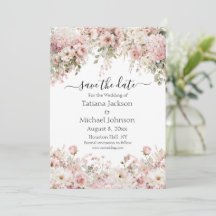 carte de rappel moderne aquarelle rose florale