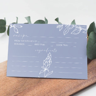 Correspondance Carte de recette de mariage aux fleurs de pervench