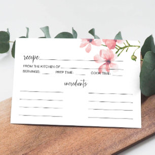 Correspondance Carte de recette de mariage floral Roses Rose Blus
