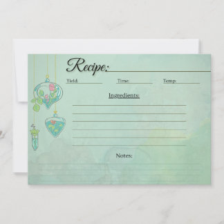 Correspondance Carte de recette Sweet Terrarium