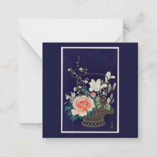 CORRESPONDANCE CARTE DE REMARQUE : OHARA KOSON : PANIER À FLEURS