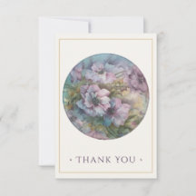 Carte de remerciement Anémones peintes à la main —