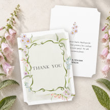 Carte de remerciement botanique Meadow Mist