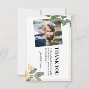 Correspondance Carte de remerciement de mariage élégante à la ver