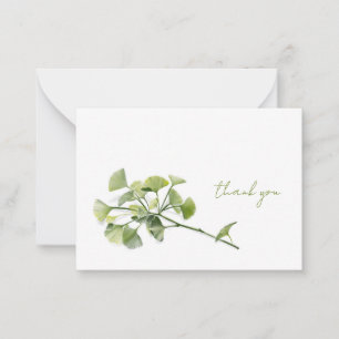 Correspondance Carte de remerciement feuille de Ginkgo