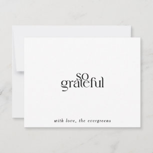Correspondance Carte de Remerciement Moderne Minimaliste Au-Delà