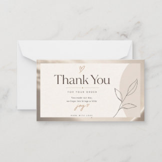 Correspondance Carte de remerciement pour les clients
