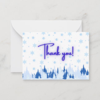 Correspondance Carte de remerciement Winter Wonderland
