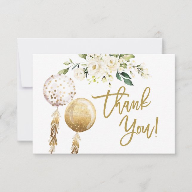 Correspondance Carte de remerciements de baby shower des ballons (Devant)