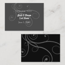 Carte de remerciements Mariage minimaliste