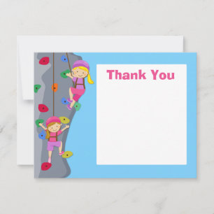 Correspondance Carte de remerciements Rock Wall Escalade Party