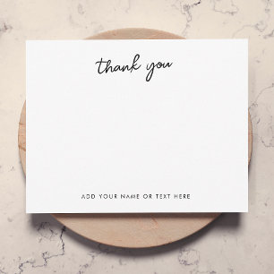 Correspondance Carte de remerciements Typographie minimale blan