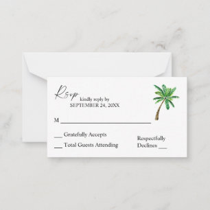 Correspondance Carte de réponse Budget Tropica Palmier Hawaïen 2S