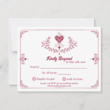 Carte de réponse RSVP illustrée
