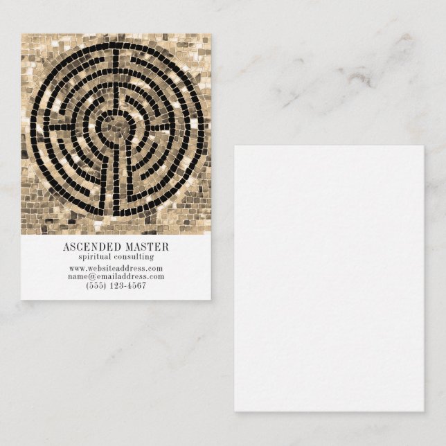 Correspondance CARTE DE VISITE LABYRINTH V 3,5x2,5 (Devant / Derrière)