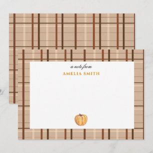 Correspondance Carte de vœux automnale citrouille chaude