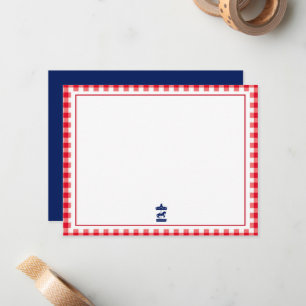 Correspondance Carte de vœux chic à carreaux de Noël