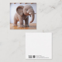 Carte de voeux Crochet Elephant