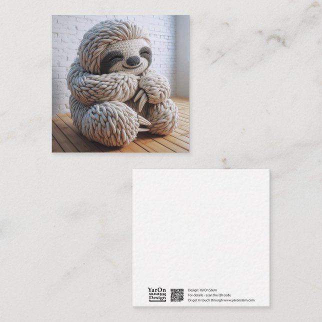 Correspondance Carte de voeux Crochet Sloth (Devant / Derrière)