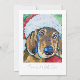 Correspondance Carte de vœux de chien avec chapeau de Père Noël