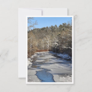 Correspondance Carte de vœux de la rivière glaciale du NH en janv