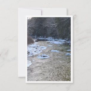 Correspondance Carte de vœux de la rivière glaciale du NH en janv